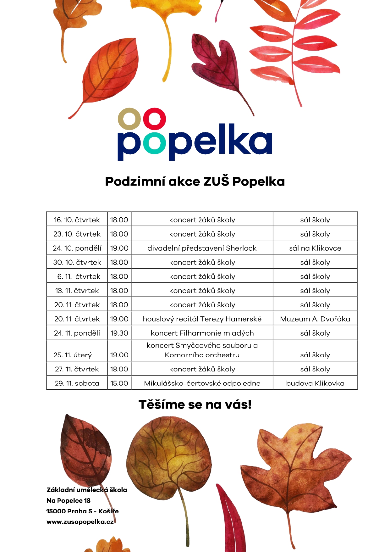 Podzimní akce ZUŠ Popelka